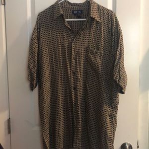Brown and black dress shirt